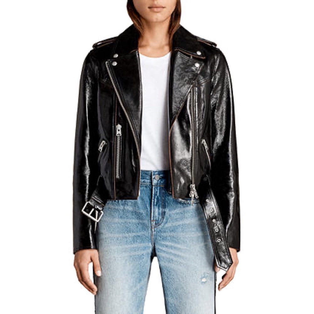 All Saints Black Leather Jacket